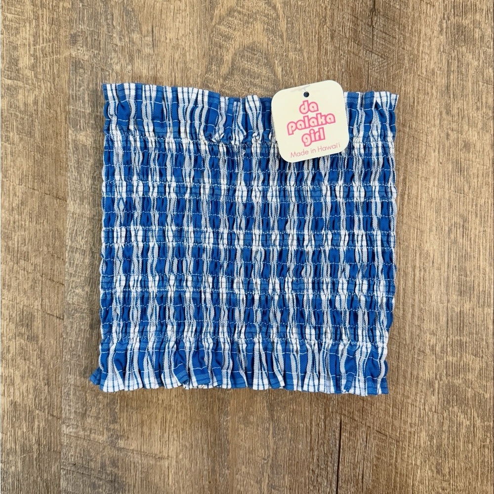 Da Palaka Tube Top in blue